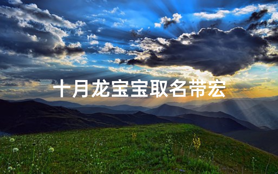 十月龙宝宝取名带宏