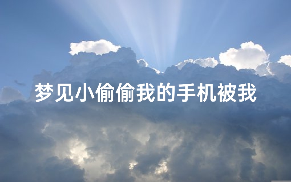 梦见小偷偷我的手机被我抓到—梦见小偷偷了我的手机
