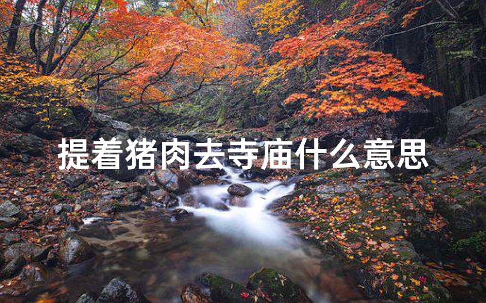 提着猪肉去寺庙什么意思