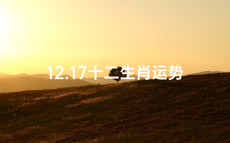 12.17十二生肖运势(12月17日运势如何)