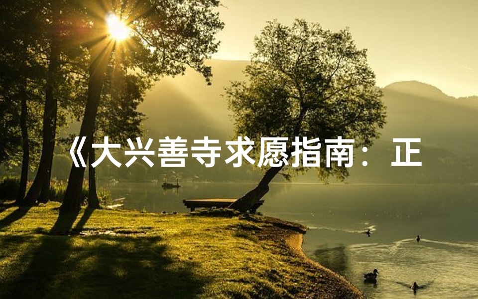 《大兴善寺求愿指南:正确方法助你心想事成》