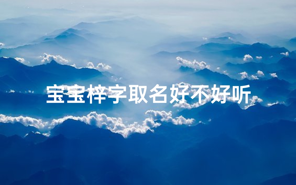 宝宝梓字取名好不好听