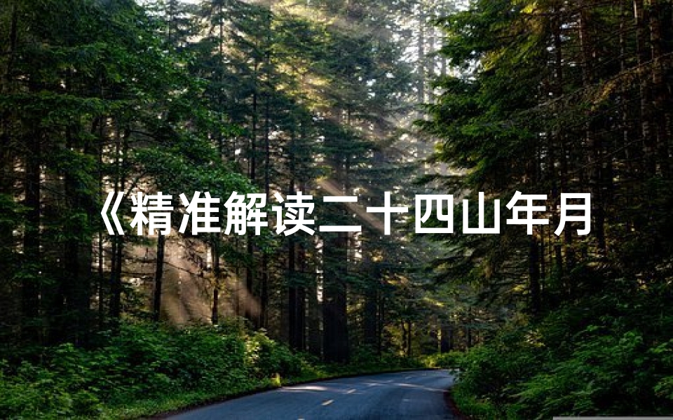 《精准解读二十四山年月日时吉凶秘籍》