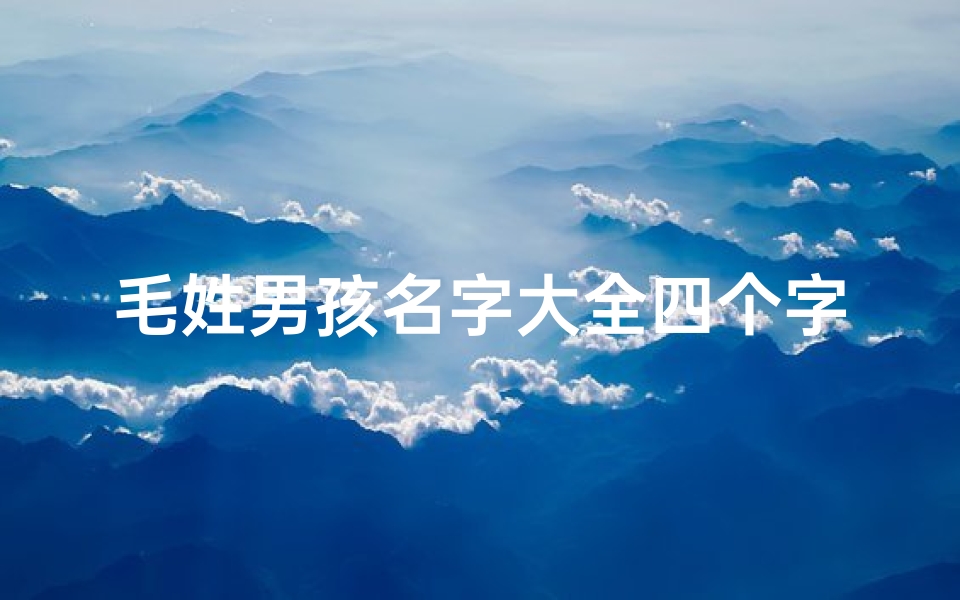 毛姓男孩名字大全四个字-《毛姓龙宝宝,四字佳名闪耀新生》