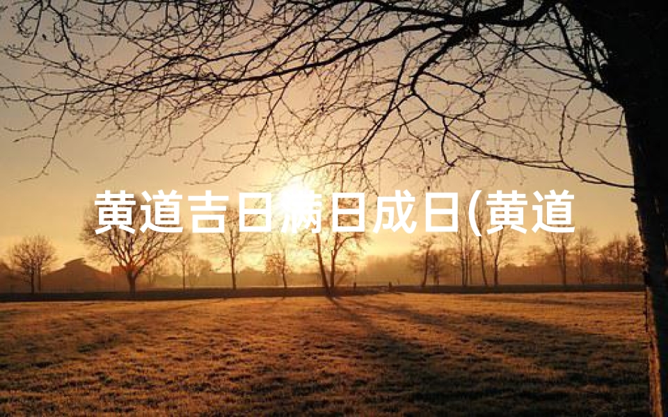 黄道吉日满日成日(黄道吉日满日成日:喜庆良辰,好运连连)