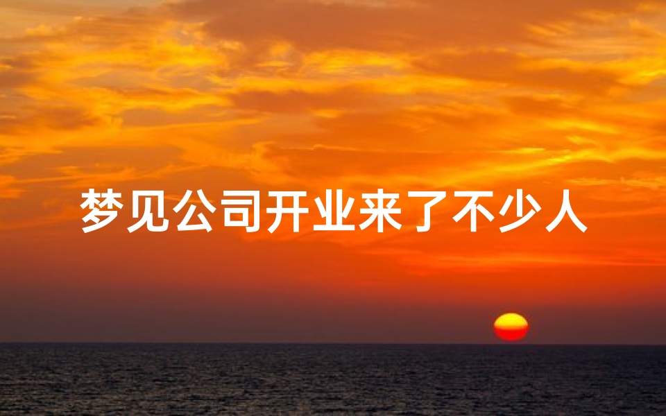 梦见公司开业来了不少人;梦见公司开新店