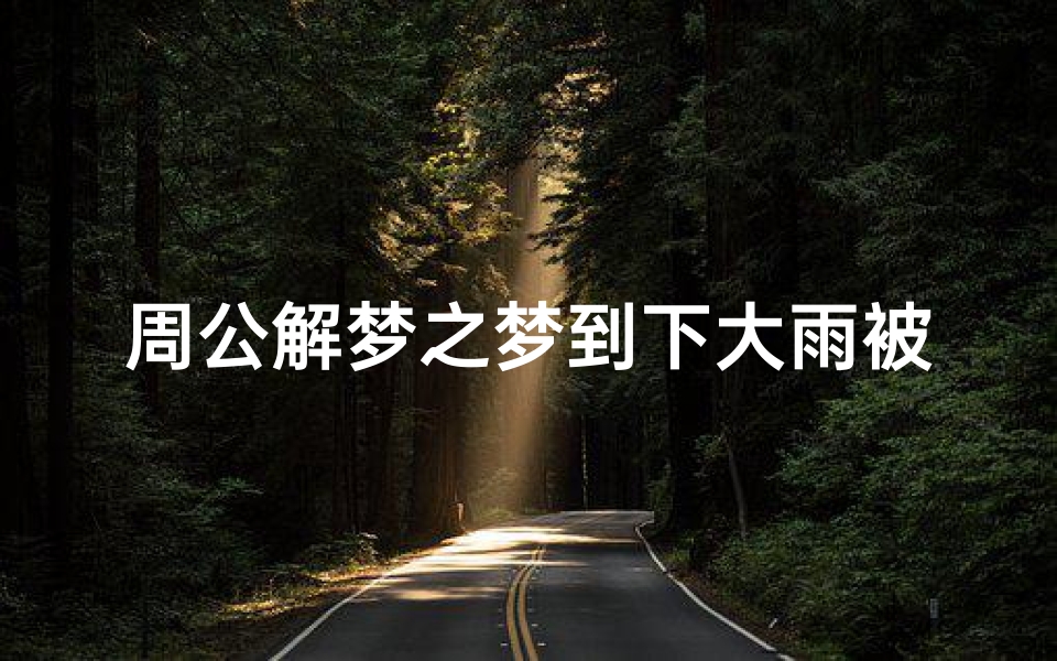 周公解梦之梦到下大雨被淋湿(梦见下大雨我的衣服都湿了的预兆)