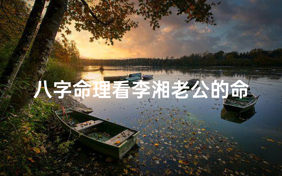 八字命理看李湘老公的命运,《八字揭秘:李湘老公命运走向解析》