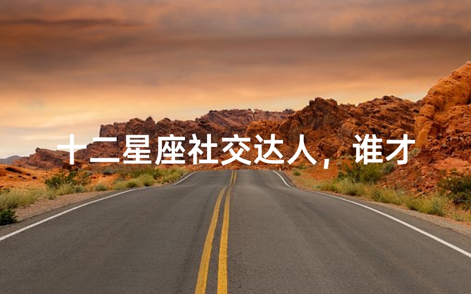 十二星座社交达人,谁才是真正的社牛之王?