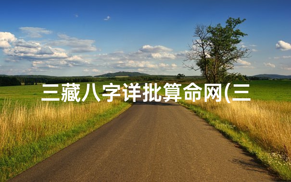 三藏八字详批算命网(三藏算命网抽签,三藏算命网测名)