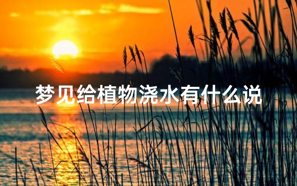 梦见给植物浇水有什么说法—梦见给植物洒水