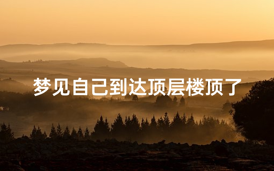 梦见自己到达顶层楼顶了—梦见自己到达顶层楼顶了什么意思