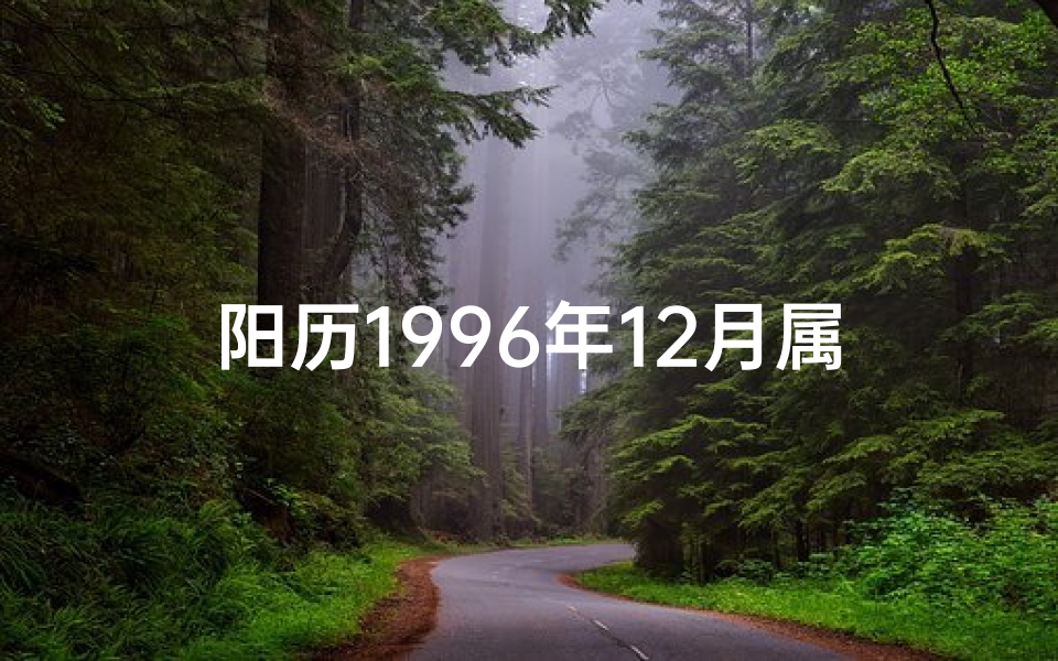 阳历1996年12月属相(1996年是属什么的 )