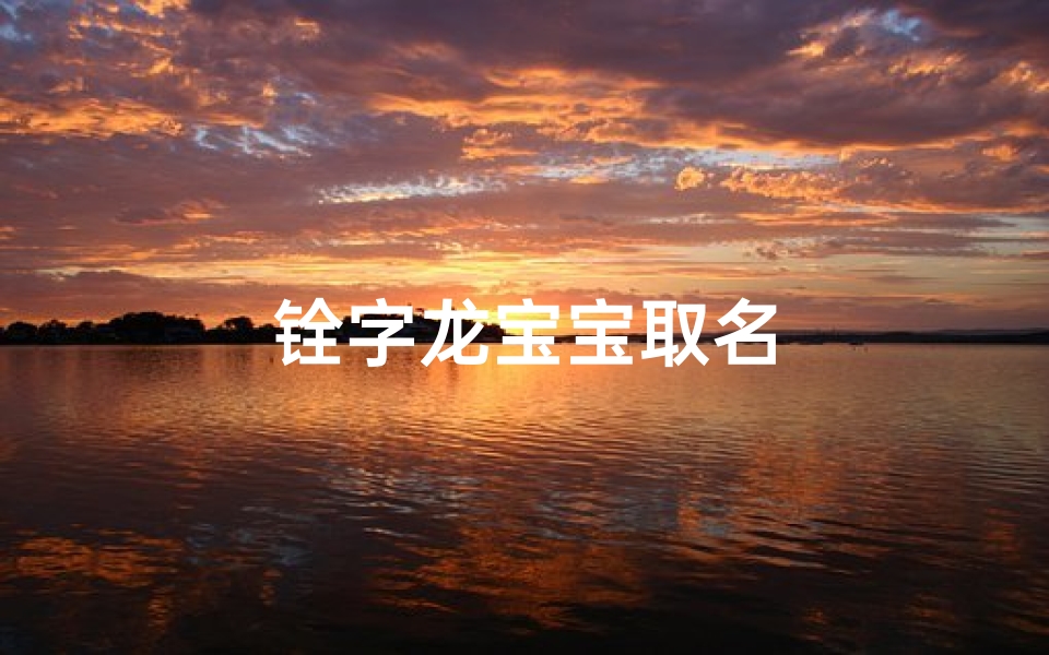 铨字龙宝宝取名