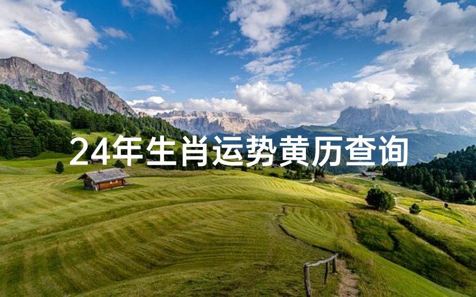 24年生肖运势黄历查询,2024年生肖运势黄历宝典:精准查询你的运势吉凶