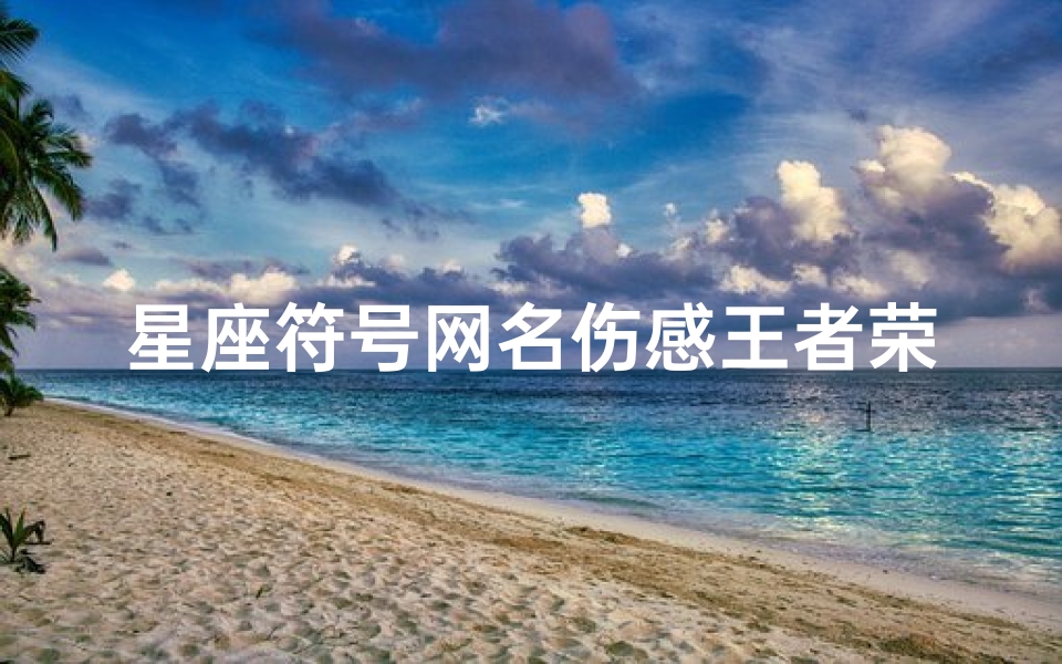 星座符号网名伤感王者荣耀(王者荣耀名字特殊符号)