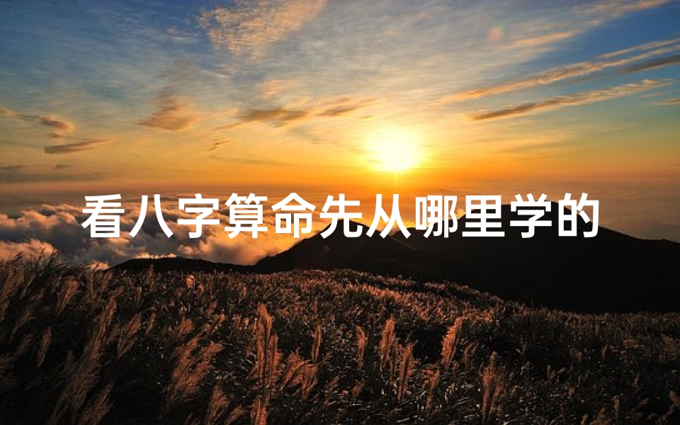 看八字算命先从哪里学的(八字命理一定要找师父才能学好吗 )