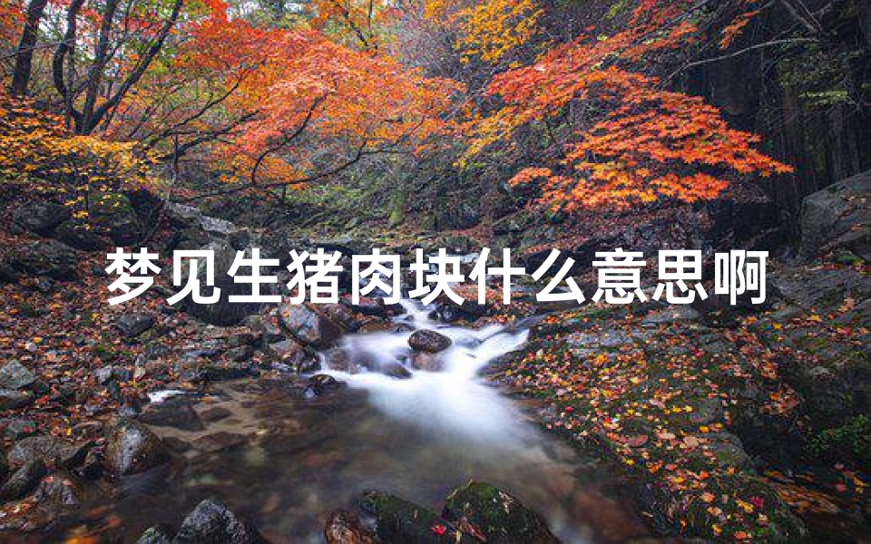 梦见生猪肉块什么意思啊、梦见生猪肉好吗
