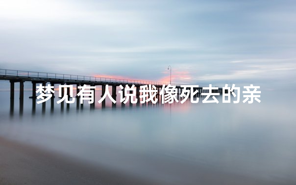 梦见有人说我像死去的亲人一样-梦到有人说自己亲人能活多久