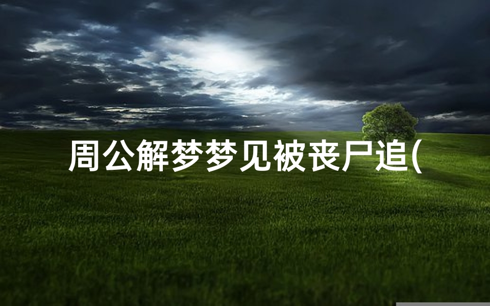 周公解梦梦见被丧尸追(梦见被丧尸追是什么意思)