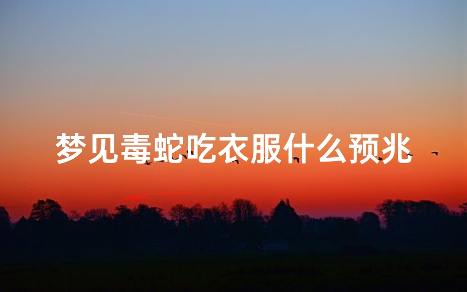 梦见毒蛇吃衣服什么预兆_梦到杀毒蛇吃