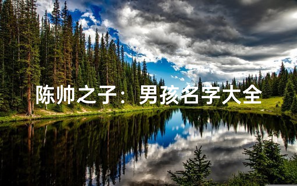 陈帅之子：男孩名字大全精选推荐