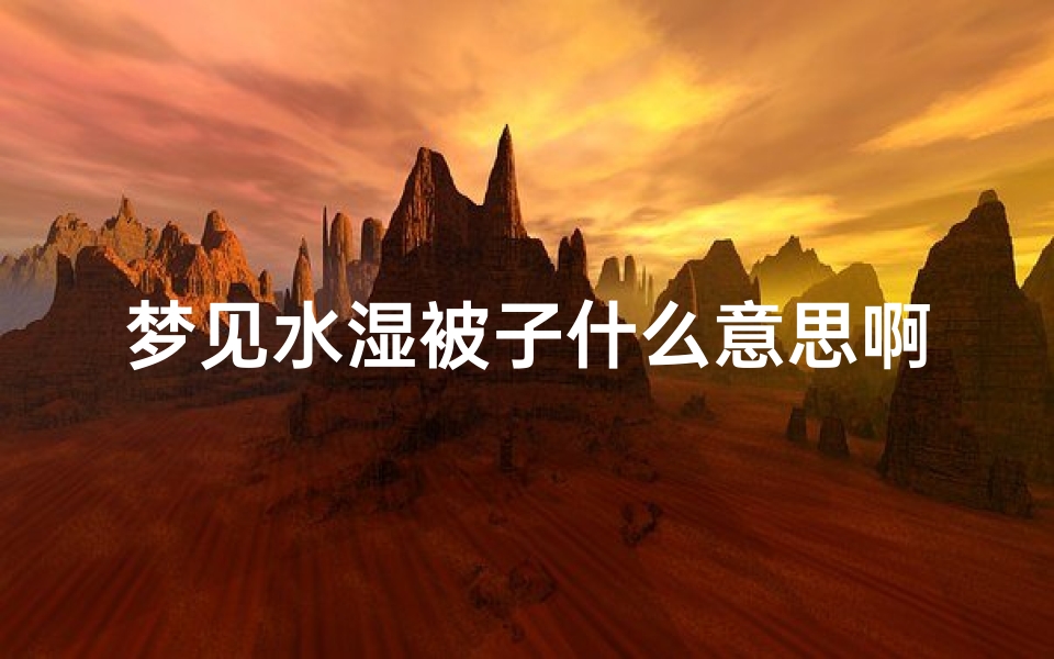 梦见水湿被子什么意思啊,梦见大水把被子浸湿