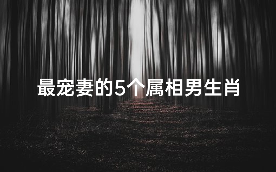 最宠妻的5个属相男生肖(12生肖中,为爱痴狂,实力宠妻,一心一意的四大生肖)