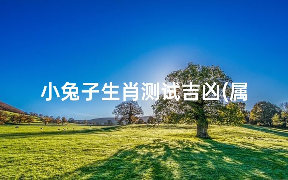 小兔子生肖测试吉凶(属兔人一生最吉利的字)