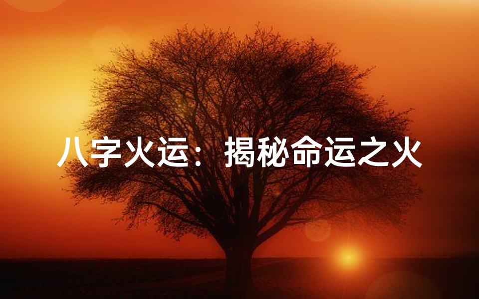 八字火运:揭秘命运之火的力量与影响