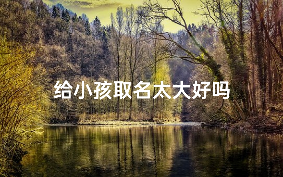 给小孩取名太大好吗