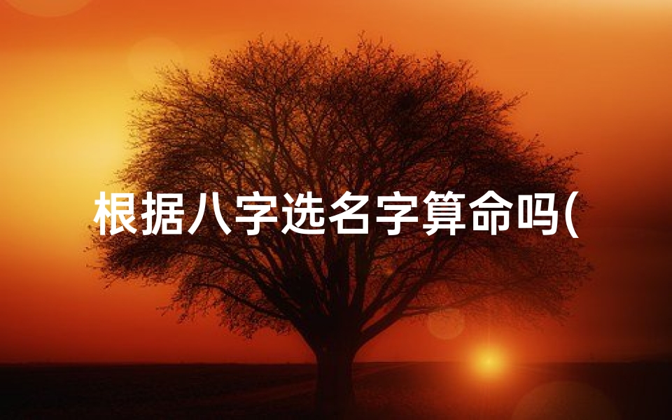 根据八字选名字算命吗(利用生辰八字取名字靠谱吗 )
