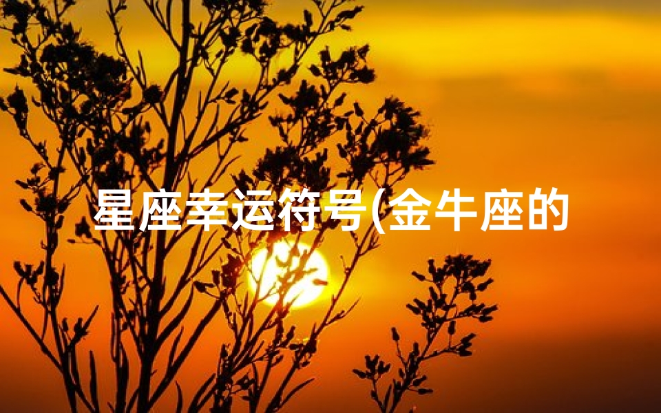 星座幸运符号(金牛座的幸运符号是什么)