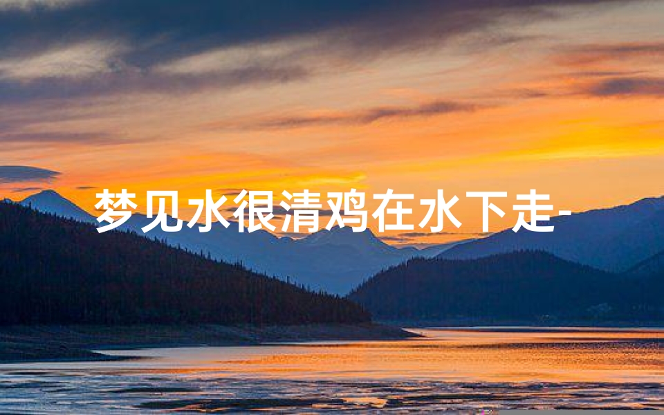 梦见水很清鸡在水下走-梦见鸡在水下行走