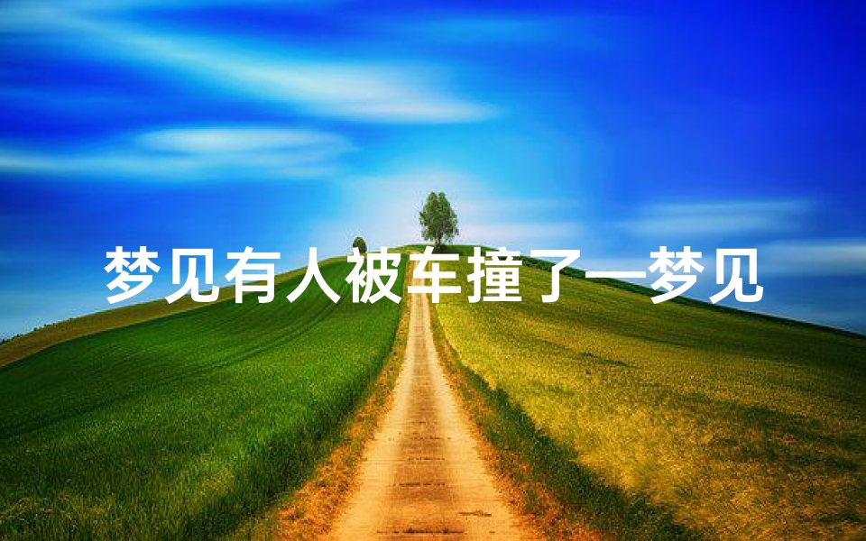 梦见有人被车撞了—梦见有人我然后我报警